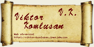 Viktor Komlušan vizit kartica